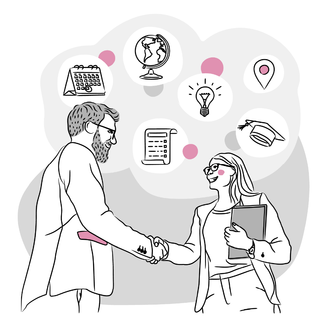 Sheffield Hallam NCIA Field Guide. Civic engagement. People Illustrations and branding. Higher education graphic design.