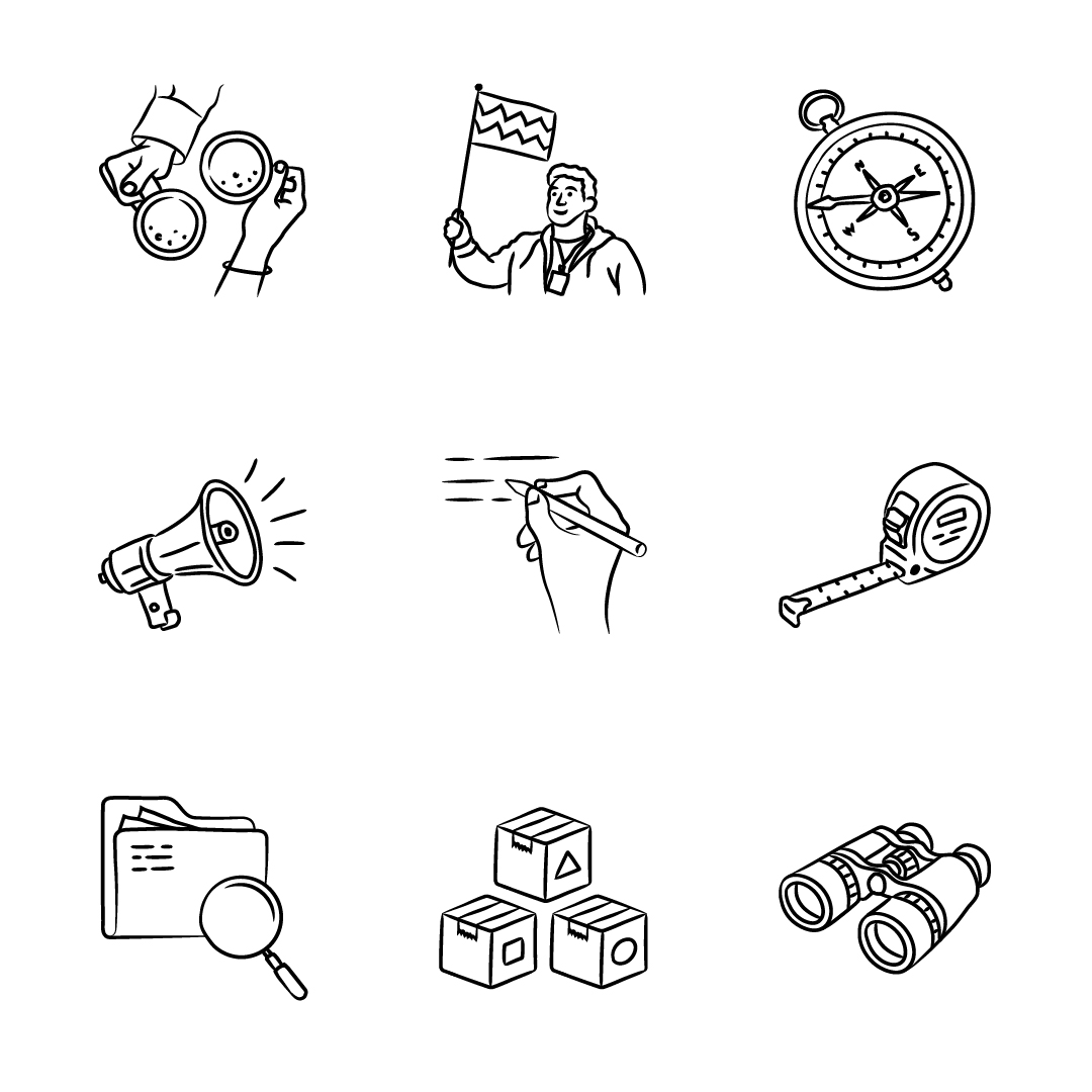 Sheffield Hallam NCIA Field Guide. Civic engagement. Icon design. Higher education graphic design.