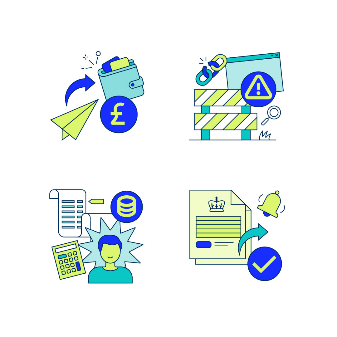 Web design visual for Mighty accountants. Brand development. Brand identity.