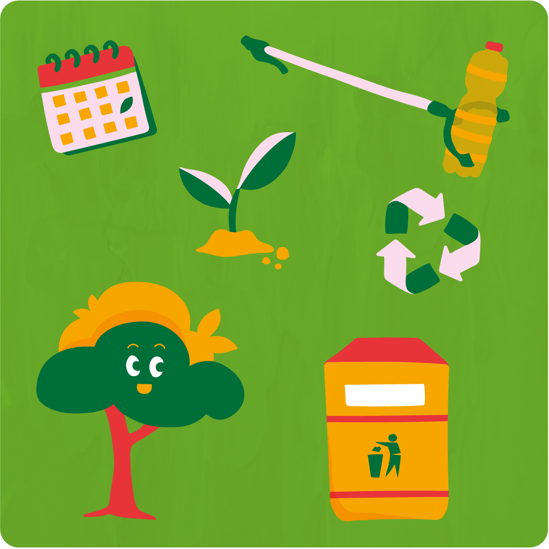 Illustrations and graphics for Our Darnall, Our Home campaign for Sheffield CIty Council by Kirsty Grafton, graft creative. Brand design. Brand development. Campaign identity.